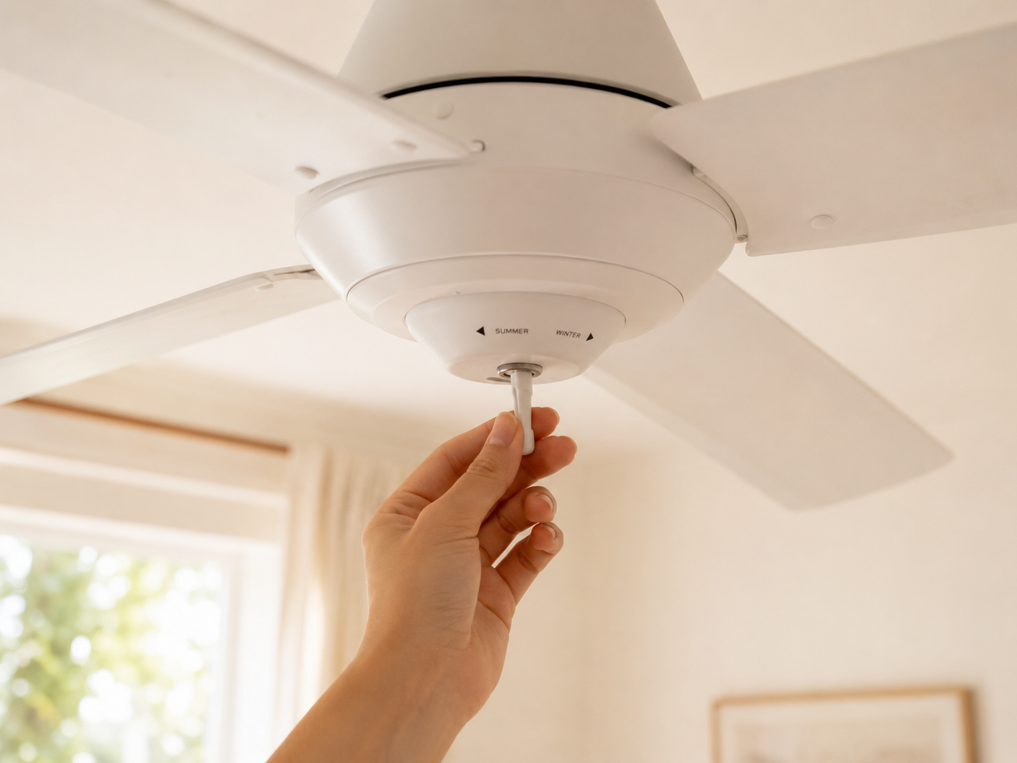 How to change ceiling fan direction for summer cooling