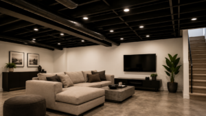 The Basement Micro Renovation: Making an Unfinished Basement Usable Without Finishing It