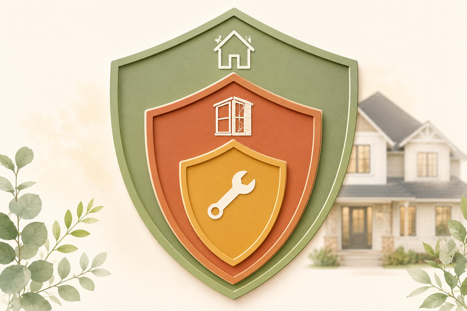 Layered shields illustrating Tarion new home warranty coverage for workmanship, building systems, and structural protection.